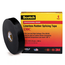 3m130c Linerless Rubber Splicing Tape 25mm Wide Unlined Self-Adhesive Ethylene-Propylene Rubber Tape Base Insulating Tape