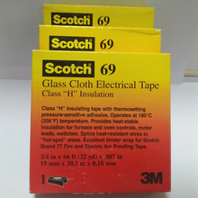 3m69# High-Temperature Glass Cloth Electrica Tape Insulating Glass Cloth Tape Single-Sided Mon-Marking Tape