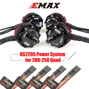 EMAX RS2205 2300KV 2600KV RaceSpec Brushless Motor With 3-4S 30A BLHeli lightning ESC Power Combo