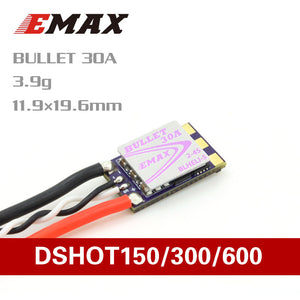 EMAX D-SHOT Bullet Series 30A 2-4S BLHELI_S ESC 3.9g Support Onshot42 Multishot