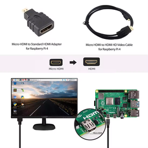 Raspberry Pi 4 Starter Kit Pi 4 4GB + Case + Fan + Heat Sink + 32GB SD Card + Micro cable + 5V 3A Power adapter