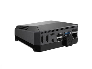 Argon ONE M.2 Aluminum Case for Raspberry Pi 4 - With SSD support via M.2, Two Full-Sized HDMI, Power Button, Cooling Fan & IR Support