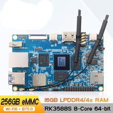 Orange Pi 5B 16G RAM+256G EMMC 64-bit Rockchip RK3588S Dual-band On-board WIFI+BT Gigabit Lan Port Mini PC Single Board Computer