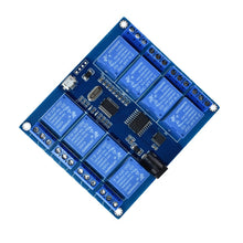 DC 5V 10A 8 Channel Relay Module Micro USB Board With Indicator PC Upper Computer ICSE014A Software Control