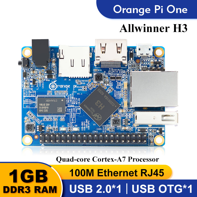 Orange Pi One Single Board Computer 1GB Ram Allwinner H3 Demo Board Support Android Ubuntu Debian OS Development Board