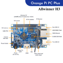 Orange Pi PC Plus Single Board Computer 1G RAM 8GB EMMC Allwinner H3 Wifi Run Android4.4 Ubuntu Debian OS Demo Development Board